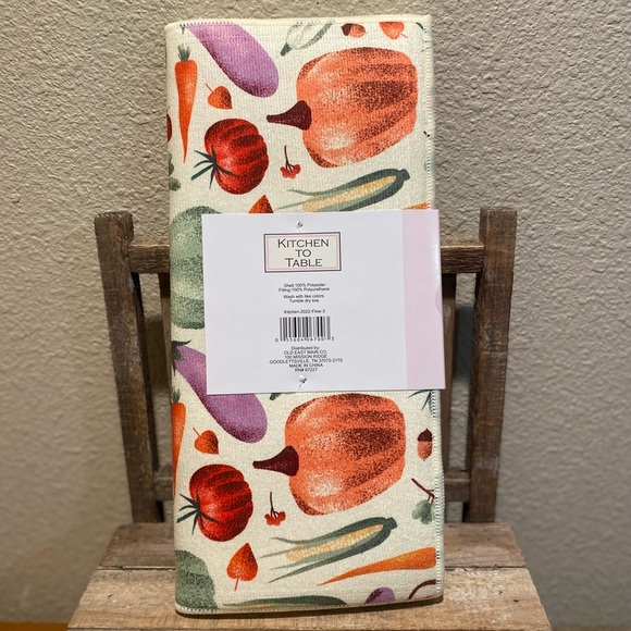 Farmhouse Dish Drying Mat, Vegtables Dish Drying Mat, Pumpkins Corncobs Eggplant - Picture 9 of 13